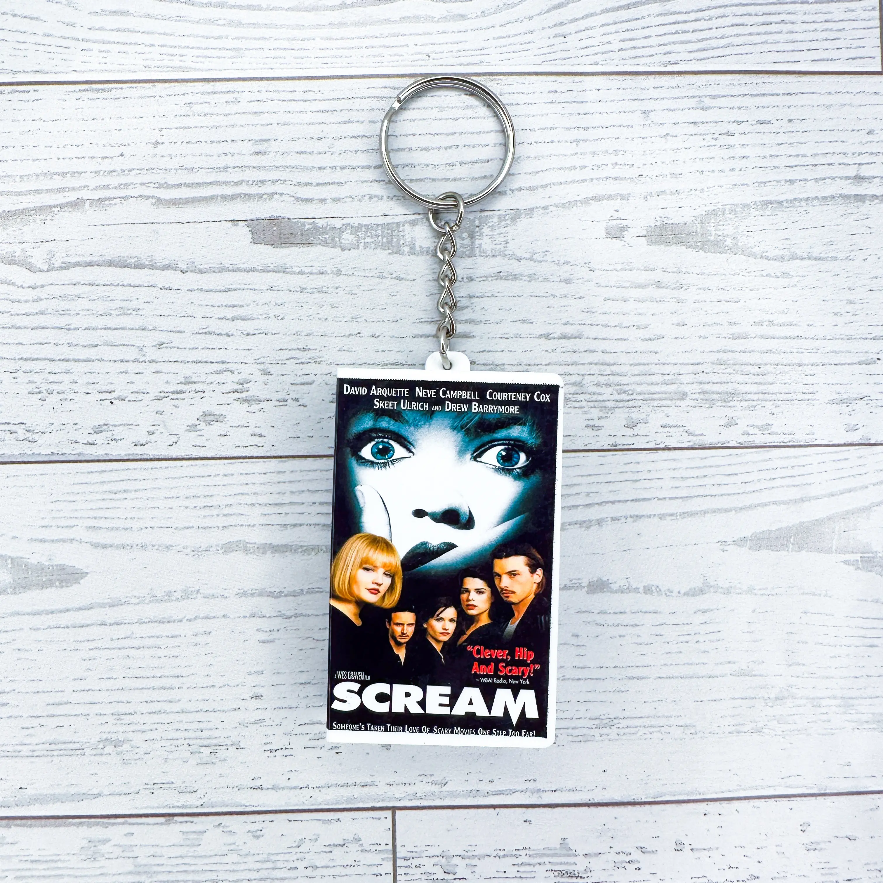 PREMIUM Magnetic Opening VHS Scream MOVIE Inspired Tape Cassette Keychain 3D Printed Fan Art