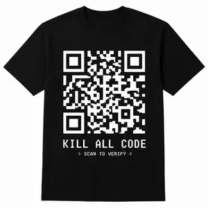 Kill All Code AI Wrote This You Verified It Funny QR Code Tech Humor T-Shirt 6JJ