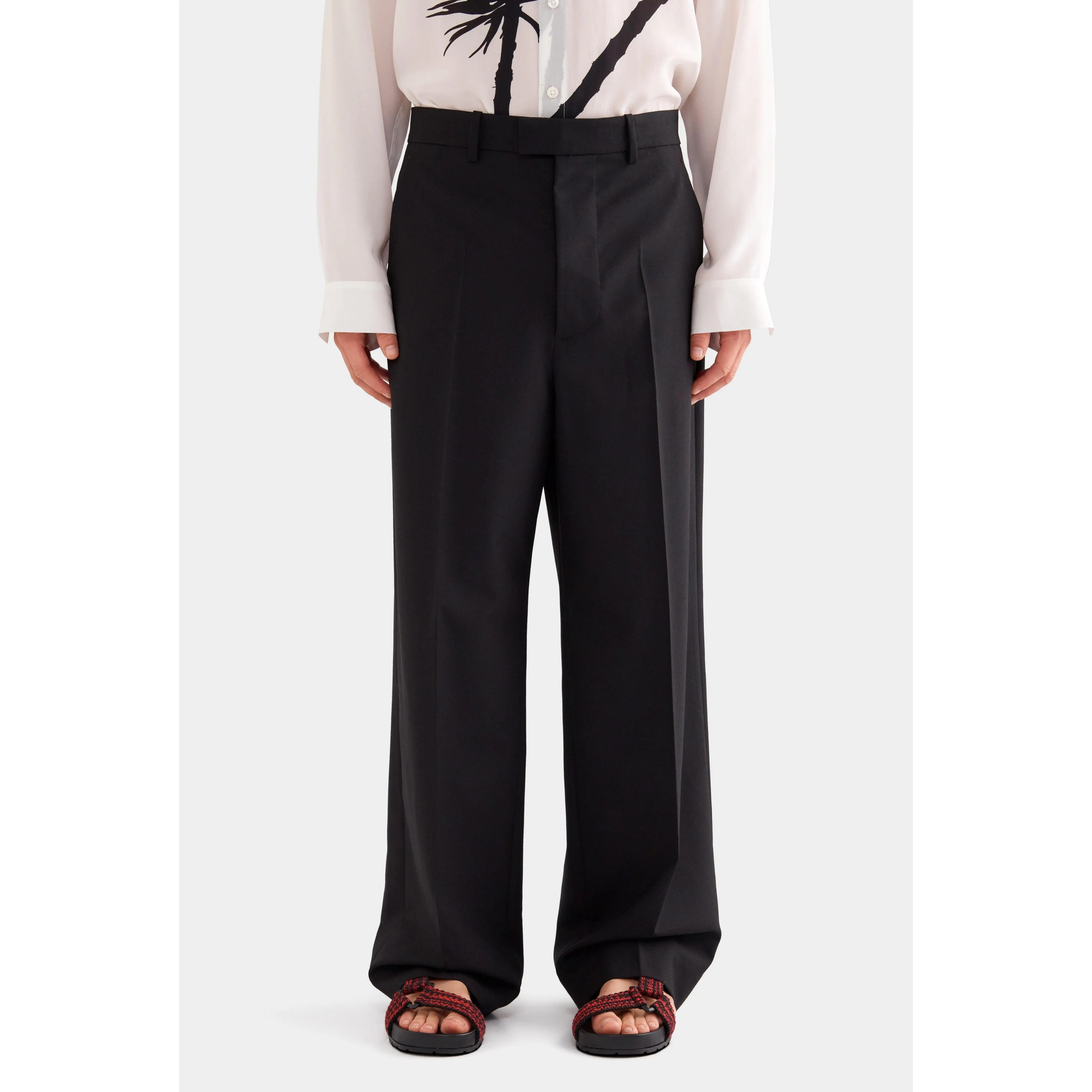 Relaxed Wool Suit Pant - Black