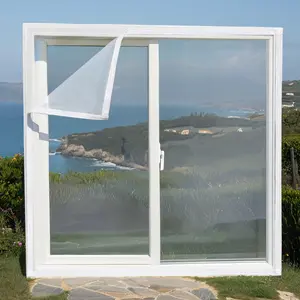 1-Pack White Window Screen – Mosquito & Insect Proof, Invisible Design, Hook & Loop Easy Install & Removable, Fit for Bedroom/Living Room/Balcony, Screen Door Mesh