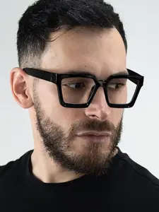 Unisex Casual Square Frame Glasses, Trendy Campus Style, Fashionable Work Accessories, Daily Wear Decorations, Suitable for Students, Stylish Square Frames, Trendy Casual Eyeglasses, Square Frame Eyewear