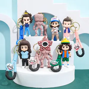 Stranger Things Keychain, Monster Inc Eleven Dastardly Eddie Munson Figure Pendant, Keychain Series Figures, Collectible Toy Accessory for Fans, Keychain Kawaii