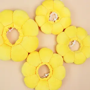 Sunflower Yellow Soft Pet Elizabethan Collar for Cats and Dogs Adjustable Recovery Cone Anti Lick Anti Scratch Protective Neck Ring After Surgery Spay Neuter Cute E-Collar