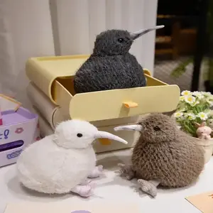 Soft Realistic Parrot Plush Toy, Cute Animal Stuffed Toy for Teens & Adults, Perfect Gift, Coffee Colors, 20cm Size, Soft Stuffed Animals