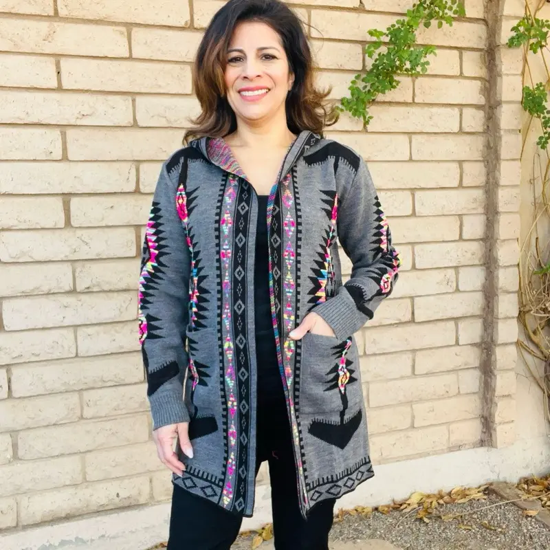Cardigan nativo S/M/L - Artisanal Cardigan Made in Mexico Handcrafted Soft Cozy Layering Piece for Chilly Mornings Cool Evenings Everyday Wear