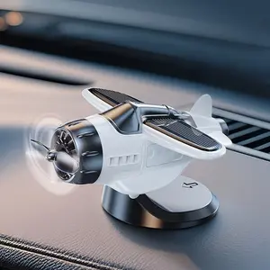 Solar-Powered Car Airplane Ornament, Creative 360-Degree Rotating Car Decoration, Dashboard Light-Sensing Fan Accessory, Car Interior Decor, Car Desktop Decor, Car Accessories, Car Interior Ornaments, Car Dashboard Decorations