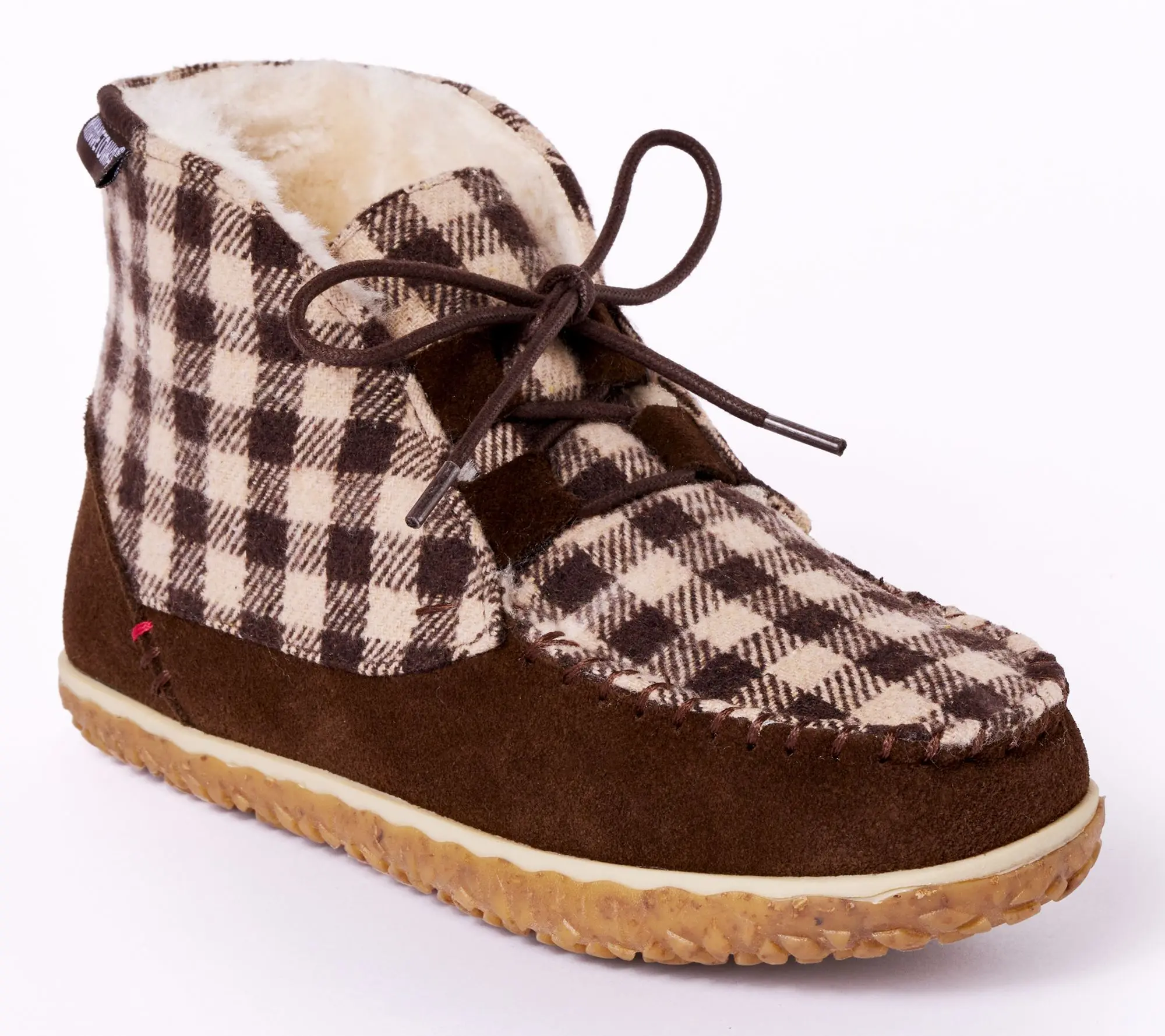 Minnetonka Women's Torrey Suede & Fabric Slipper Boot
