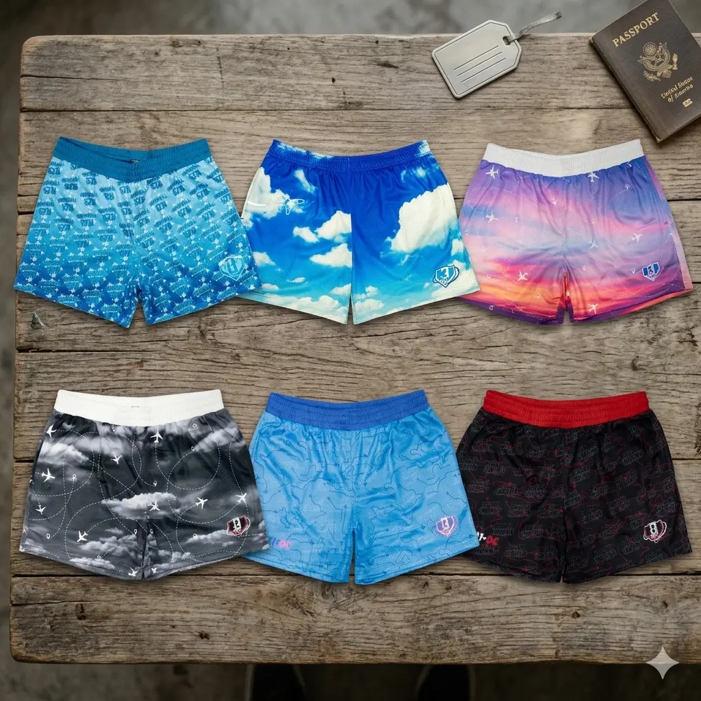 Men's Baseball Graffiti Graphic Mesh Shorts, Quick-Dry Lightweight Athletic Summer Sportswear