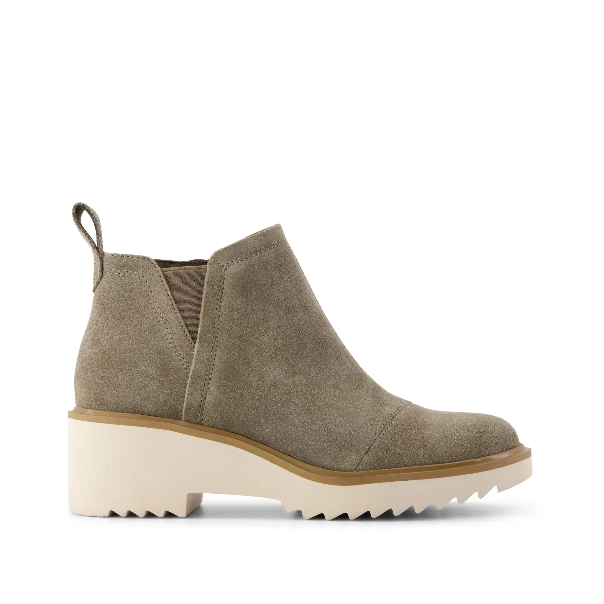 Womens Maude Wedge Boot Canteen Suede