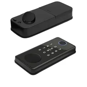 Tuya App Remote Control Smart Door Lock – Fingerprint & Digital Deadbolt (Black)