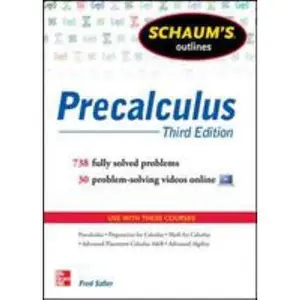 USED Book - Schaum's Outline of Precalculus, 3rd Edition: 738 Solved Problems + 30 Videos by Safier (Paperback) - english