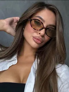 Women's Small Oval Frame Designer Fashion Glasses, College Style Eyewear Accessories, Leopard and Tortoiseshell Printed Design