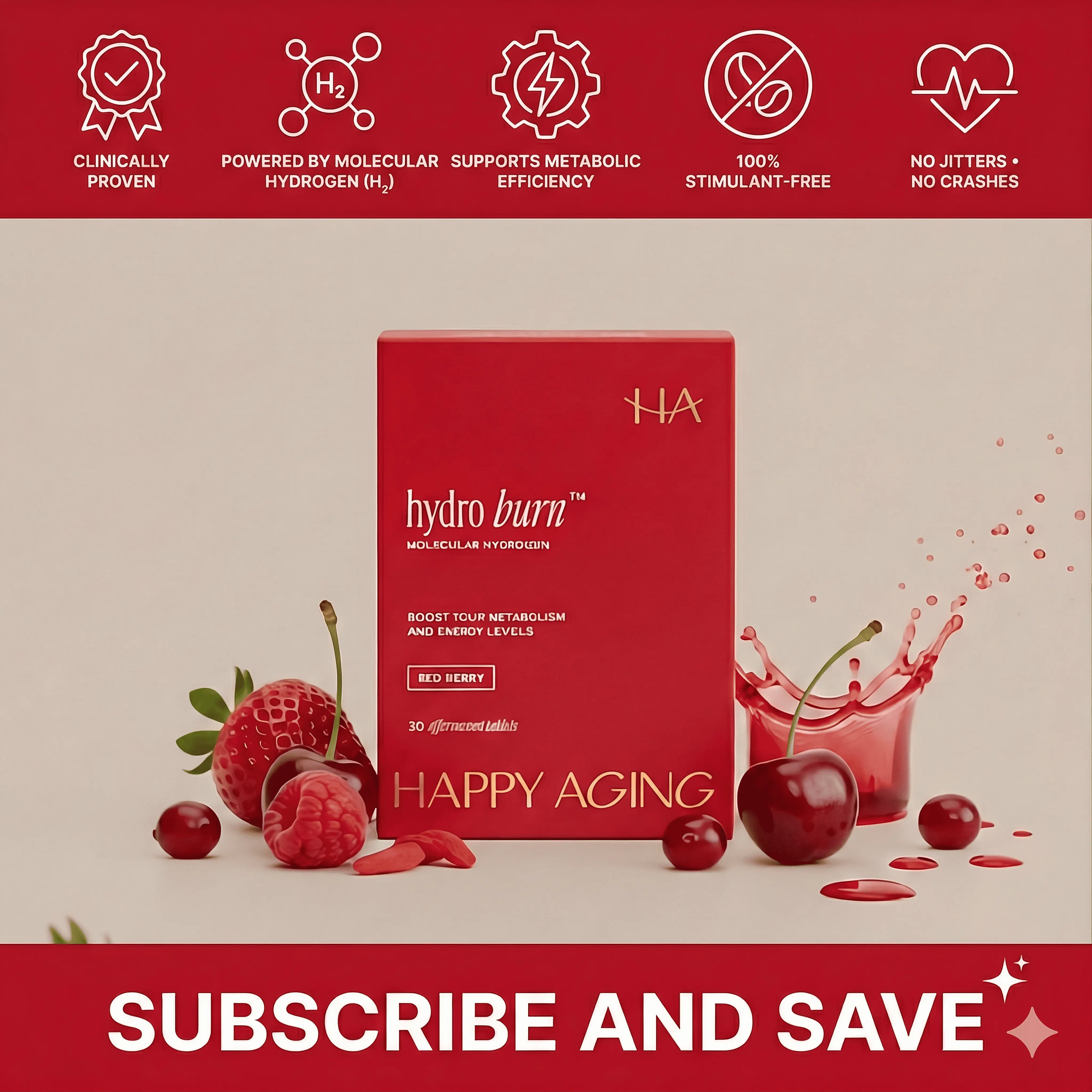 H2 Molecular Hydrogen Water Tablets with Magnesium, Energy Boost, Gluten Free, Keto Antioxidant Drink, Fast Dissolving Supplements, Helps Fight Inflammation & Stress 30 Tablets, Pre Workout