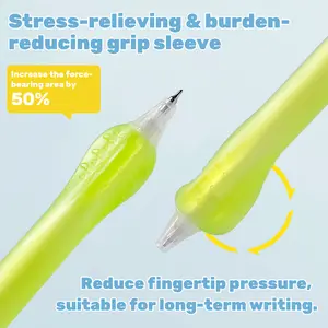 EpenGo Smooth Writing Pens - Fine Point 0.5mm Black Ink Gel Pen, Retractable Click Design with Ergonomic Soft Grip Cushion, 5 Pcs for Office & School Supplies