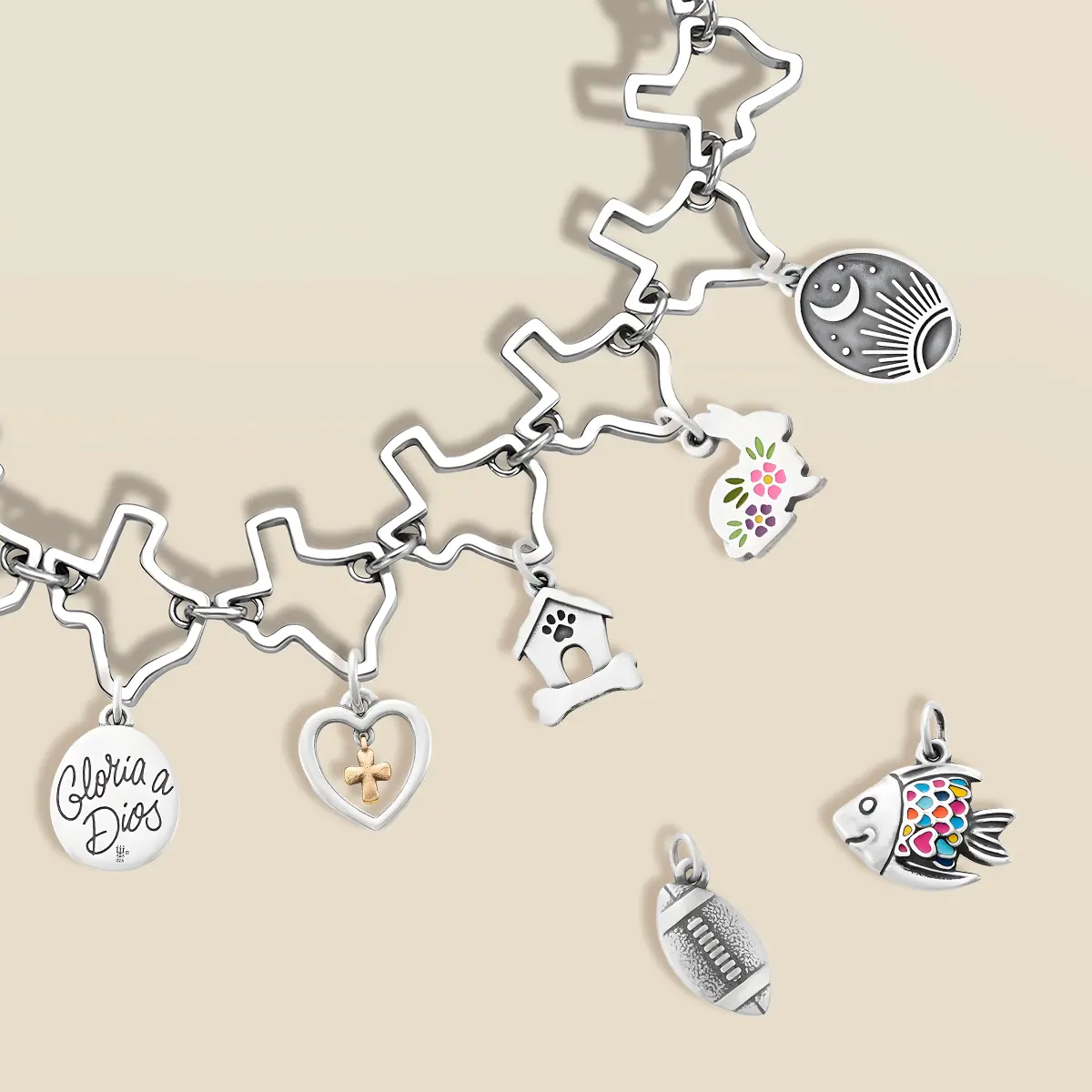 JA Jewelry Cute Multiple-Element DIY Pendant, Customizable Copper Jewelry with Fun Design, Exquisite Charm for Bracelets & Necklaces, Everyday Fashion Gift