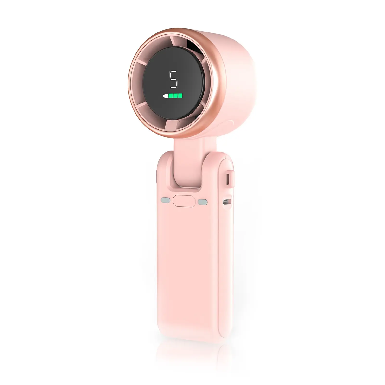 Handheld Bladeless Fan - 3-in-1 Quiet Cooling Turbine, 5 Speeds, 4000mAh USB Rechargeable, Mini Portable Fan for Camping & Travel Cool Gadgets
