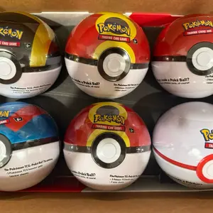 Pokémon 2025 Poké Ball Tin – 3 Booster Packs + Stickers (Factory Sealed)