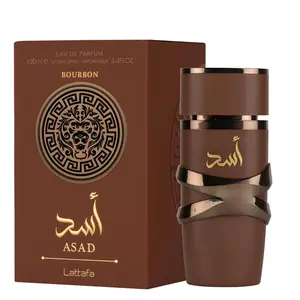 Lattafa Asad Bourbon Eau de Parfum Spray 3.4 Ounce Unisex Fragrance with Pink Pepper & Vetiver Notes Edp Intense