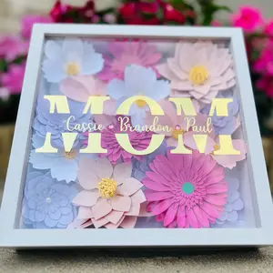 Mom flower shadow box gift for any occasion