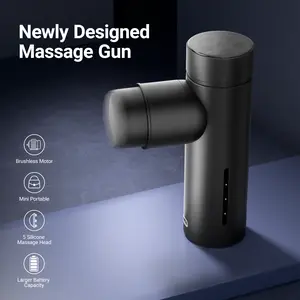 Merach Pocket Massage Gun, Deep Tissue Back Massager, Percussion Massager with 5 Massage Heads & Silent Brushless Motor, Up to 6 Hours of Battery Life.