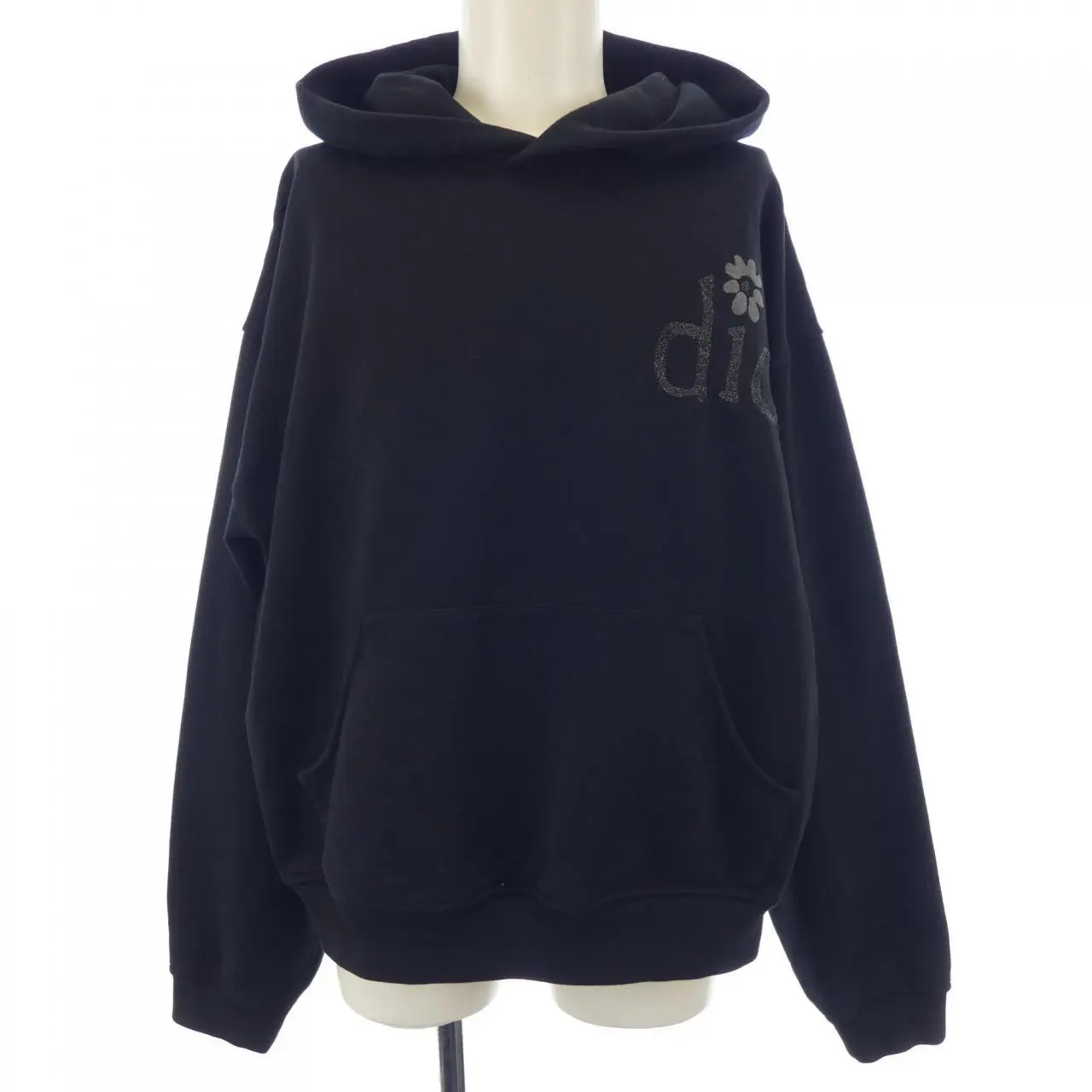 Pre-owned Dior Cotton Small Leather Goods Relaxed Fit Hooded Sweatshirt Hoodie