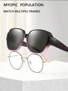 New Trendy Fashion Multifunctional Sunglasses, Unisex Casual Classic Design, Suitable for Outdoor Activities, Driving, Fishing, Hiking, Parties, Square Sunglasses