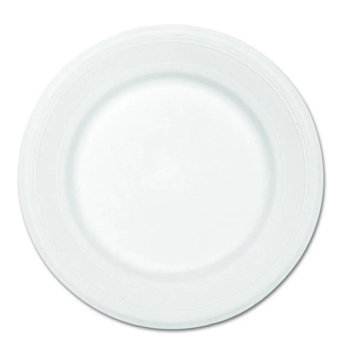 212 MAIN Disposable Oil-Proof Recycled Fiber Paper Dinnerware Plates, Huhtamaki 21217 10.5 in. Dia White - Case of 500, Disposable Paper Plates
