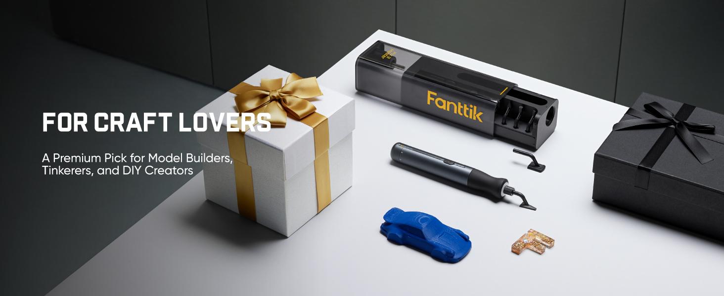 Fanttik Pix 3 Master Electric Detail Sander for 3D Printed & Models Sanding Reciprocating Mini Pen Sander with 3 Speeds 6000 SPM, Cordless for Precision 3D Printing, Model Making, Crafts & DIY