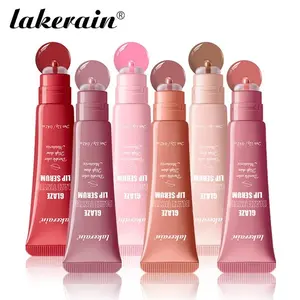 Long-Lasting Moisturizing Peptide Lip Essence, Plump Shiny Lipstick Gloss, Precision Donut Shape Applicator, 2-In-1 Lip Makeup & Care