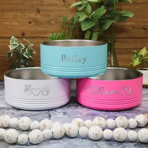 Personalized Dog Bowl Pet Bowl with Name, Personalized Cat Bowl Pet Bowl with Name  Insulated Food Bowl Water Bowl,Stainless Cat Bowls for Pet
