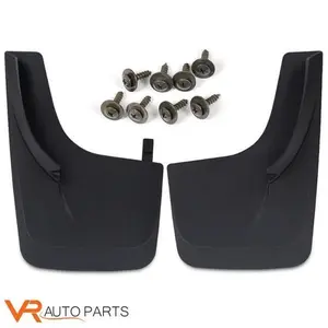 Splash Guards with Hardware Front PP Black Fit For Universal Vehicle