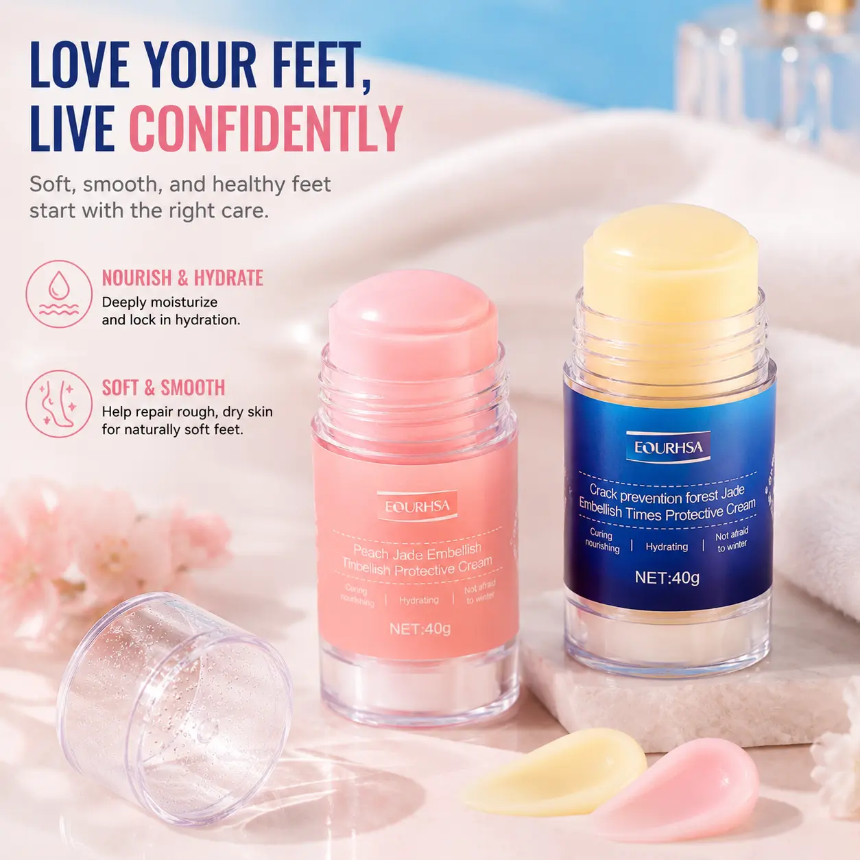 Buy 1 Get 1 FREE | Deep Moisturizing Foot Care Cream – Anti-Crack, Nourish & Soften Dry, Cracked Heels, Remove Dead Skin treatment