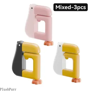 3-Pack Cute Duck Portable Bag Hook for Desk and Table, Foldable Handbag Hanger for Office School Use, No-Drill Design with Strong Load Support outdoorfun