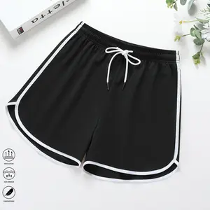 Women’s casual shorts, athletic shorts, lounge shorts, solid color, drawstring elastic waistband, suitable for casual wear and outdoor sports/yoga, women’s shorts, summer clothing