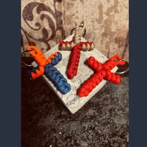 550 Paracord Cross Keychain for Durability and Style