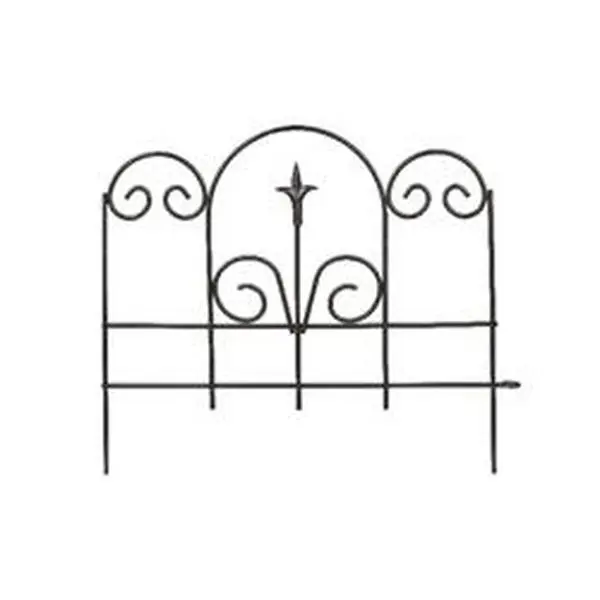 Panacea Products 7146673 16 x 18 in. Steel Black Garden Fence