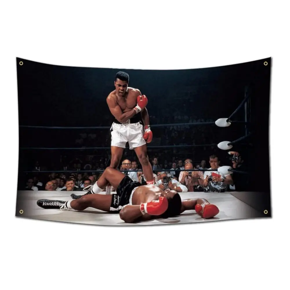 Boxing Theme Synthetic Decorative Tapestry Wall Hanging - One Size Sports Decor for Adults, Home Gym Backdrop, Music Festival Gift