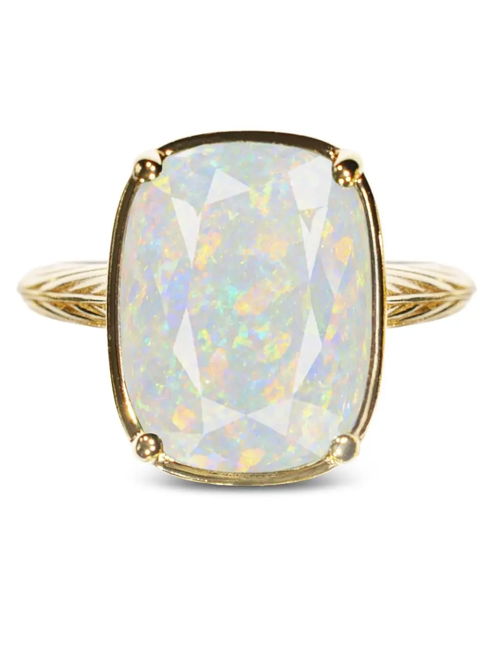 Sterling Silver Elongated Cushion Opal Statement Ring, Exquisite Trendy Silver Cocktail Ring, Exquisite Trendy Ring
