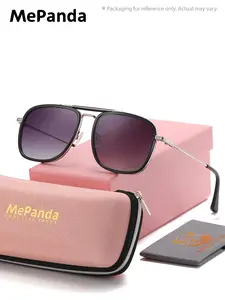 Mepanda 1 Piece Unisex Full Frame Sunglasses，Square Frame Sunglasses UV400 Retro Frames Showcasing Personality