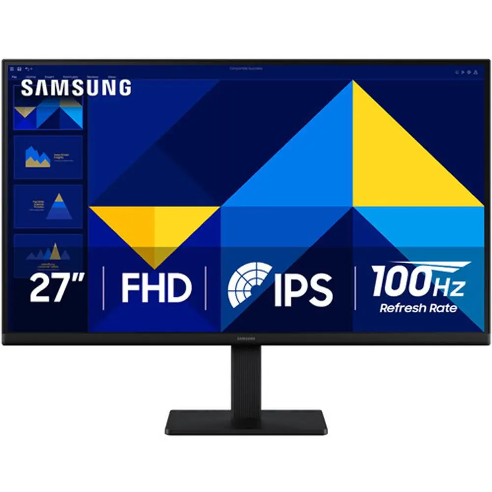 Samsung S30GD 27" FHD Computer Monitor - 100 Hz, 1920x1080 HD Display, Edge-to-Edge, Gaming PC Computer Monitor, Fhd Computer Monitors, Gaming Pc Computer Monitors