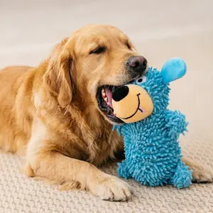 Squeaky Plush Dog Toy, Interactive Chew Toy for Fetch & Play, Durable Chenille Fabric