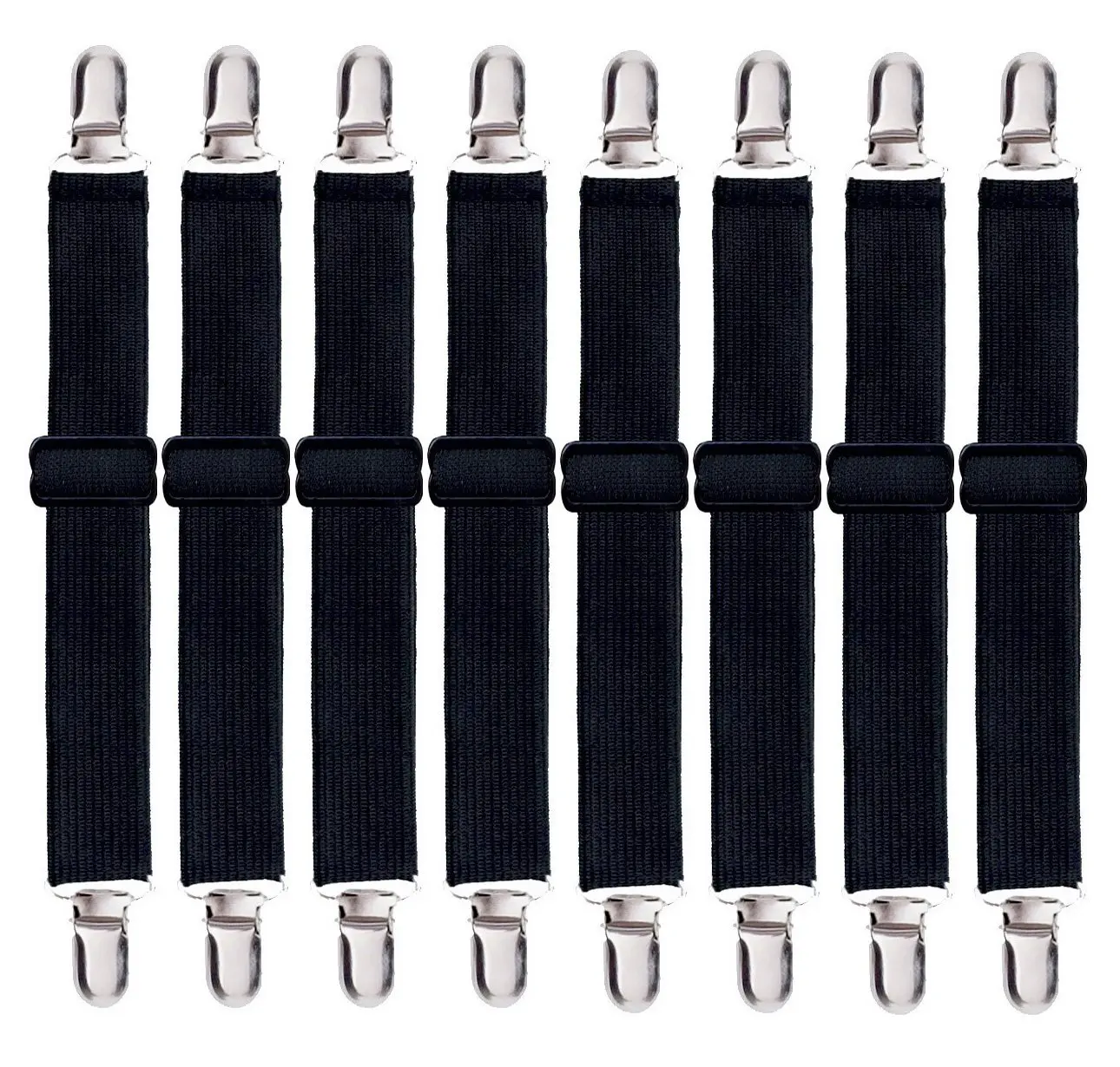 8 Pack Bed Sheet Straps Set,Adjustable Fitted Sheet Straps Clips,Heavy Duty Bed Sheet Clips Holder for Bed Sheets,Mattress Covers,Sofa Cushion,Christmas Party Gifts,Hand Tools Kits