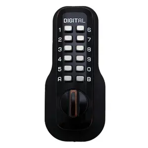 212 MAIN Lockey M-210-OB-DC-EZ Mechanical Keyless Deadbolt, Ez Mount Plate, Double Sided Combination Lock - Oil Rubbed Bronze, Keyless Door Lock