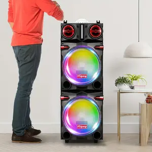 DAZONE 9000W Bluetooth Hi-Fi Speaker 10" Subwoofer, Karaoke Machine with DJ Sound Stereo Loud Bass, Colorful Party Light, Remote, Mic