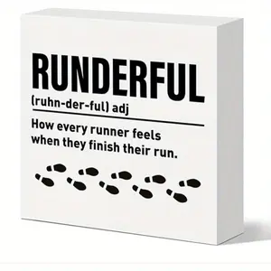 Runner Gift for Women Men, Running Lover Christmas Birthday Gift Marathon Runner Gift for Women Men Home Office Gym Fitness Decor Workout Decoration Wooden Sign, How Every Runner Feels 5x5 inch