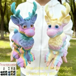 3D Printed Reindeer Ornament, Shiny Plastic Christmas Tree Decoration, Holiday Party Supplies, Bohemian Style Decor, Lightweight Festive Craft, Room Decoration Ornaments