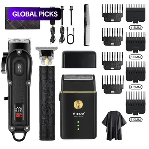 Men's Rechargeable Set, Electric Shaver & High Quality Trimmer Kit, Professional Grooming Tools, USB Charging, Home Use Accessories Included #GLOBAL PICKS