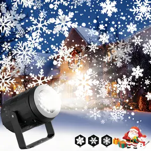 LED Christmas Snowflake Projection Lamp, Rotating Snowflake Projector, Holiday Decoration, Desktop USB Powered LED Light, Party Decor