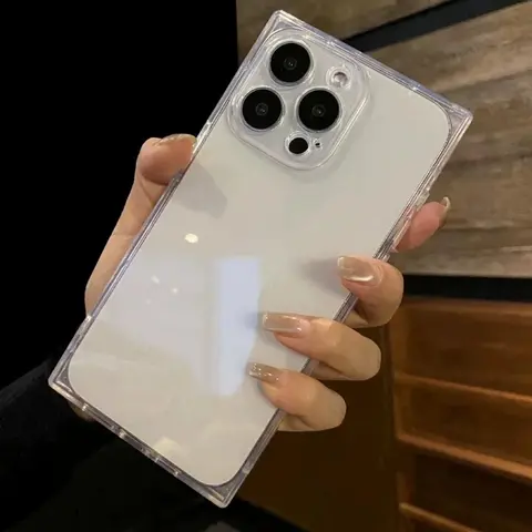 phone case for iphone 18 pro max 17 16 15 14 13 12 11 pro max case Ice Cube TPU soft case  Square Simple Soft Rubber iPhone 17 pro max phone Cases,Anti-drop Clear Phone Case,Total Protective Shockproof