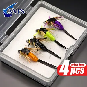 4pcs Fly Fishing Lure - Fishing Lure Set, Realistic Fly Design for Trout Fishing, Amazing Artificial Fishing Lure for Angler, Fishing Tackle